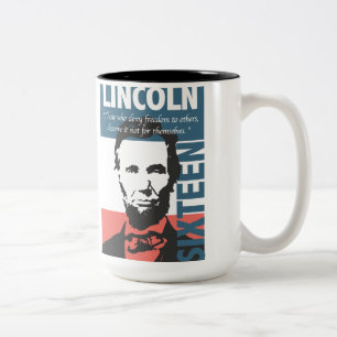 Tasse 2 Couleurs Abraham Lincoln 16ème Président