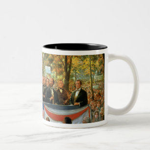 Tasse 2 Couleurs Abraham Lincoln et Stephen A. Douglas