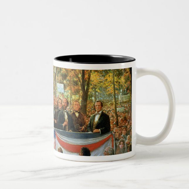 Tasse 2 Couleurs Abraham Lincoln et Stephen A. Douglas (Droit)