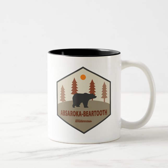 Tasse 2 Couleurs Absaroka - Beartooth Wilderness Bear (Droit)