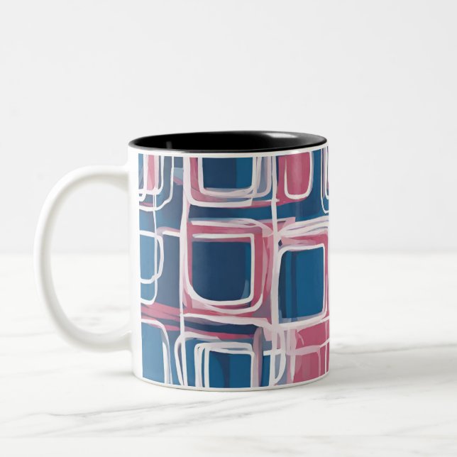 TASSE 2 COULEURS ABSTRACT GEOMETRIC PATTERNS (Gauche)