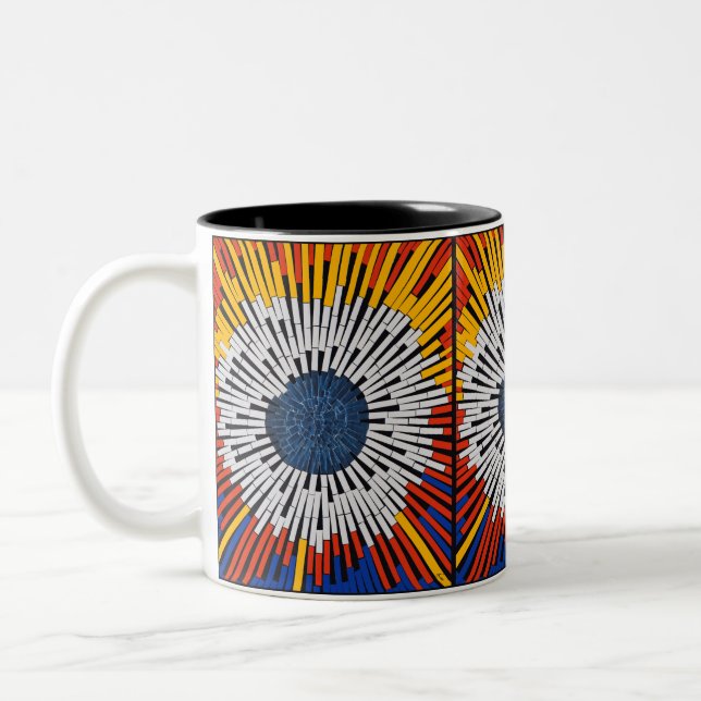 Tasse 2 Couleurs Abstrait dans la bande : démarrage (Gauche)
