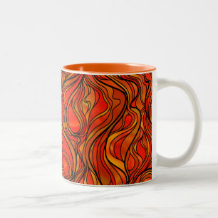 Tasse 2 Couleurs Abstrait de verre orange
