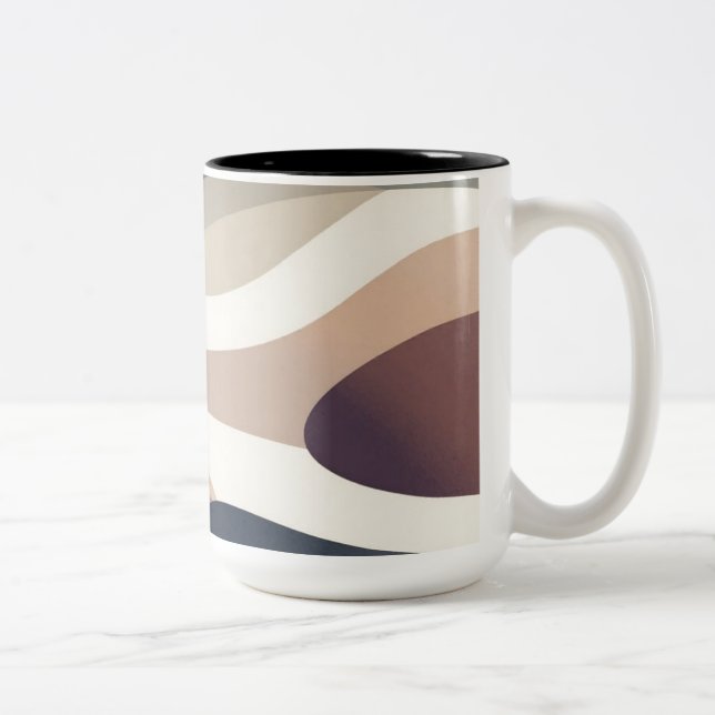 Tasse 2 Couleurs Abstrait Neutre  (Droit)