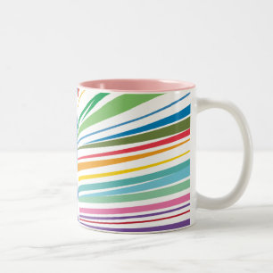 Tasse 2 Couleurs abstrait rétro vintage motif bicolore
