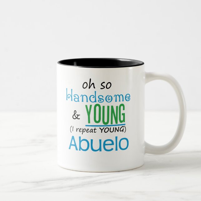 Tasse 2 Couleurs Abuelo beau et jeune (Droit)