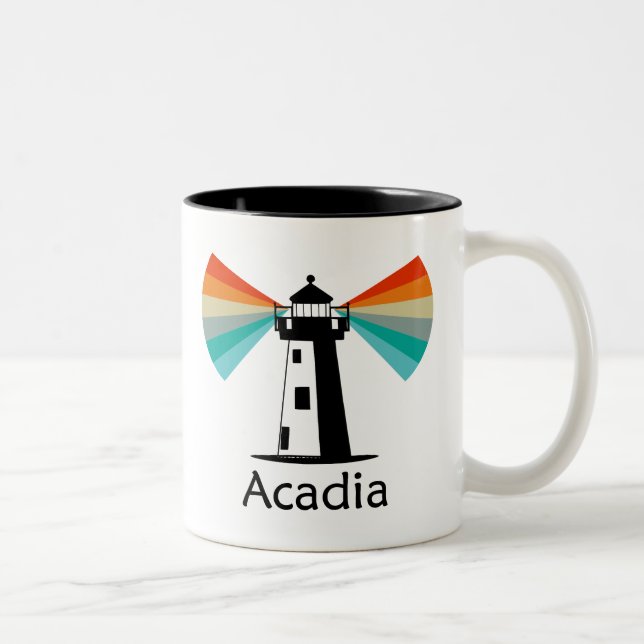 Tasse 2 Couleurs Acadia National Park Lighthouse Rainbow (Droit)