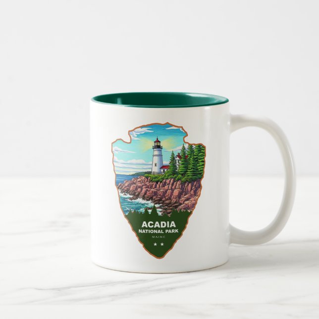 Tasse 2 Couleurs Acadia National Park Maine Arrowhead (Droit)