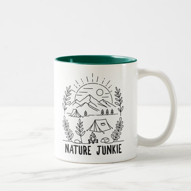 Tasse 2 Couleurs Accro de la nature (Droit)