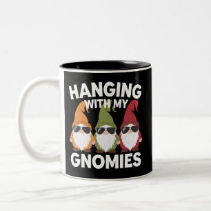 Tasse 2 Couleurs Accrochage Avec Mes Gnomes Drôle de Nain de Jardin