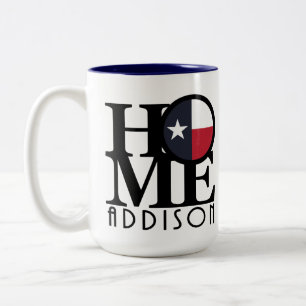 Tasse 2 Couleurs ACCUEIL Addison Texas 15oz