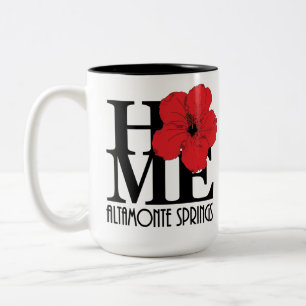 Tasse 2 Couleurs ACCUEIL Altamonte Springs Hibiscus rouge 15oz