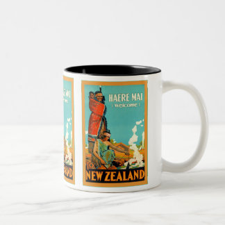Tasse 2 Couleurs Accueil au voyage de ~Vintage de l'AMI de Haere de