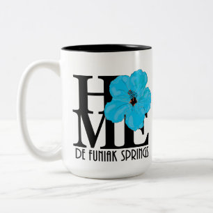 Tasse 2 Couleurs ACCUEIL De FuniakSprings Hibiscus bleu 15oz