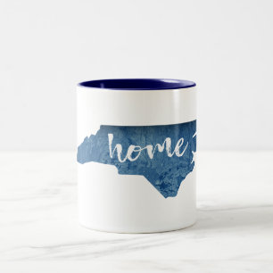 Tasse 2 Couleurs Accueil en Caroline du Nord Grain de Bois
