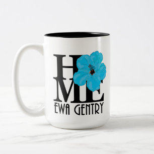 Tasse 2 Couleurs ACCUEIL Ewa Gentry Hibiscus bleu 15oz