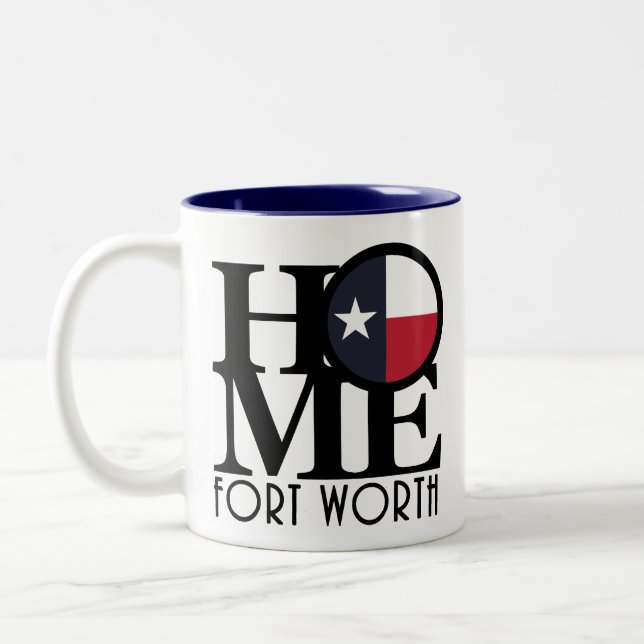 Tasse 2 Couleurs ACCUEIL Fort Worth Texas (Gauche)