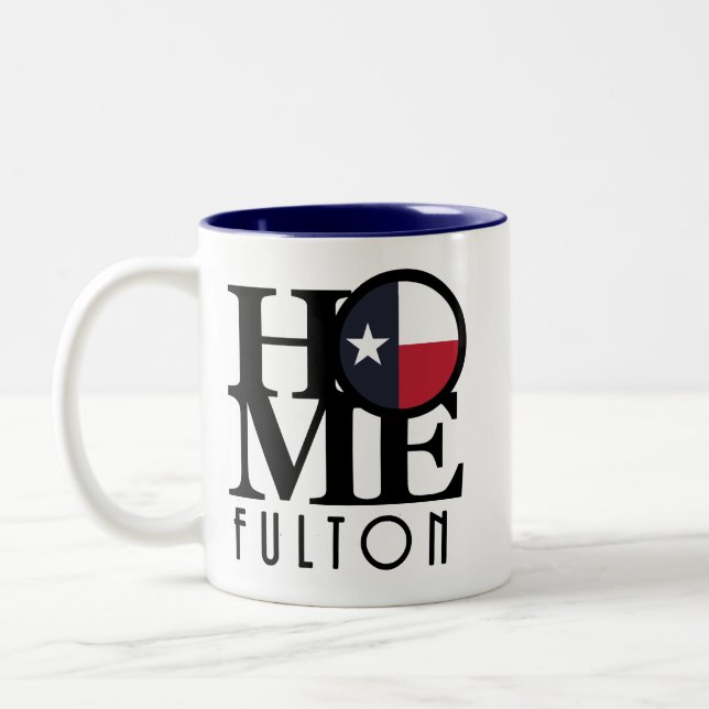 Tasse 2 Couleurs ACCUEIL Fulton Texas (Gauche)