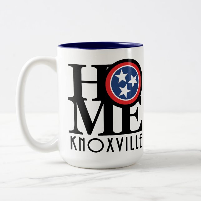 Tasse 2 Couleurs ACCUEIL Knoxville TN 15oz (Gauche)