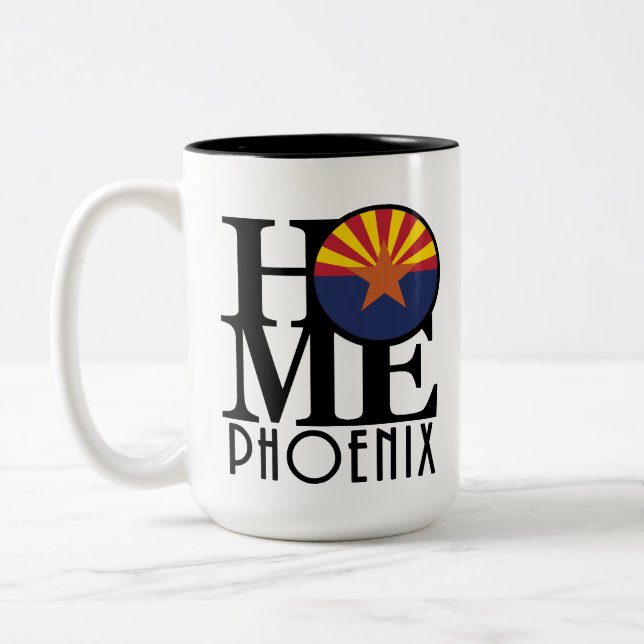 Tasse 2 Couleurs ACCUEIL Phoenix Arizona 15oz (Gauche)
