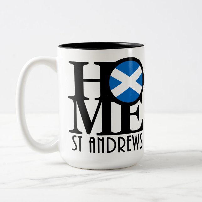 Tasse 2 Couleurs ACCUEIL St Andrews Écosse 15oz (Gauche)