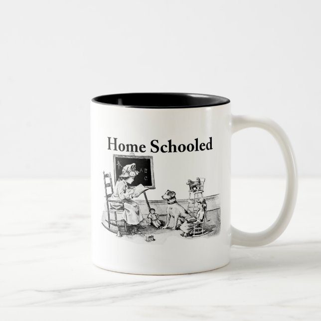Tasse 2 Couleurs Accueil Vêtements et cadeaux scolaires (Droit)