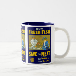Tasse 2 Couleurs Acheter du poisson frais ~ Sauvez la viande