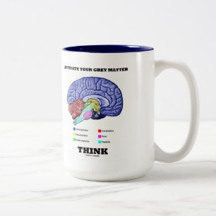 Tasse 2 Couleurs Activer votre matière grise Penser Cerveau anatomi