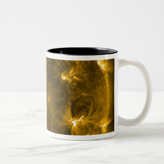 Tasse 2 Couleurs Activité solaire sur le Soleil 4 (Droit)