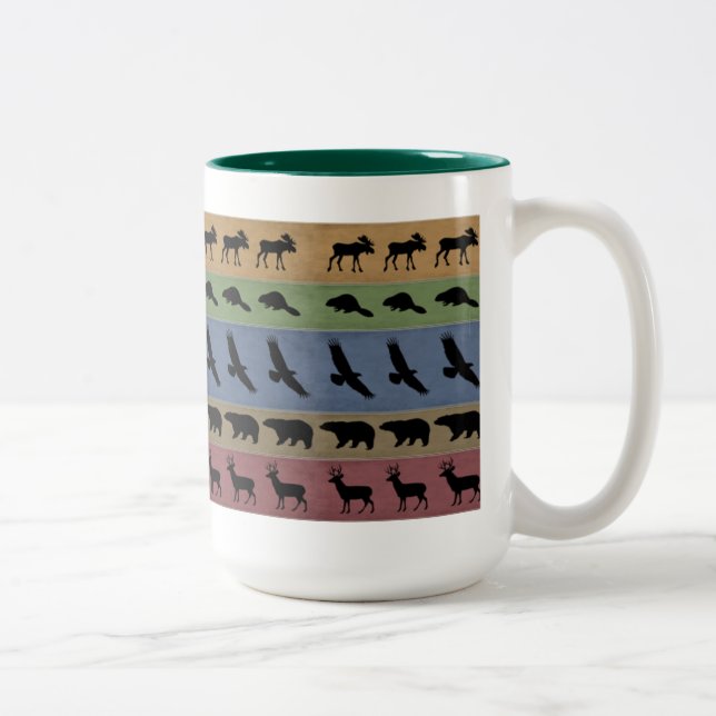 Tasse 2 Couleurs Adirondack Animaux (Droit)