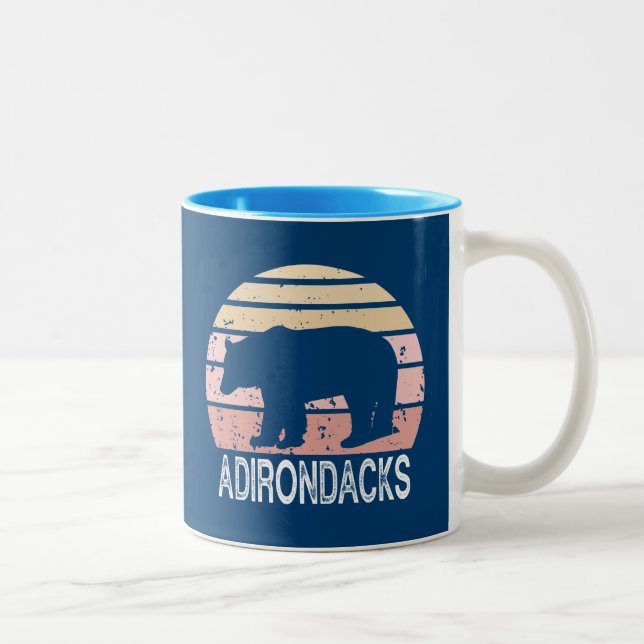Tasse 2 Couleurs Adirondacks Retro Bear (Droit)