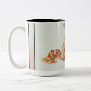 Tasse 2 Couleurs Admiration Pin-up Girl Art par Alberto Vargas