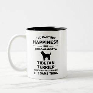Tasse 2 Couleurs Adopter le bonheur du Terrier tibétain