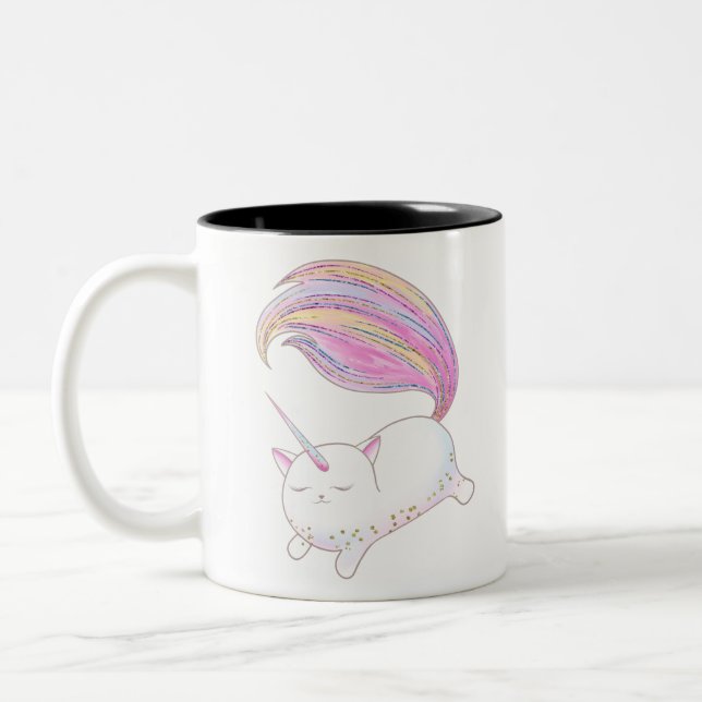 Tasse 2 Couleurs Adorable Caticorn (Gauche)