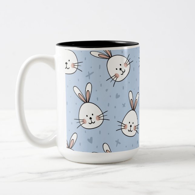 Tasse 2 Couleurs Adorable Lapin Motif lapin (Gauche)