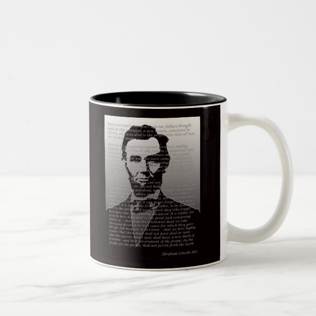 Tasse 2 Couleurs Adresse d'Abraham Lincoln Gettysburg (Droit)