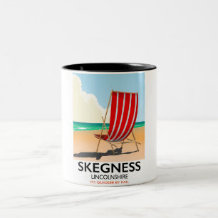 Tasse 2 Couleurs Affiche de la plage de Skegness Lincolnshire