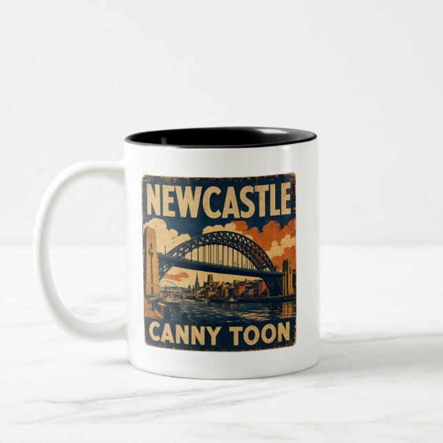 Tasse 2 Couleurs Affiche de Newcastle Canny Toon (Gauche)