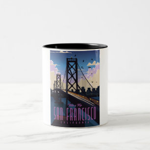 Tasse 2 Couleurs Affiche de San Francisco Travel