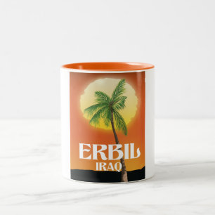 Tasse 2 Couleurs Affiche de voyage à Erbil en Irak