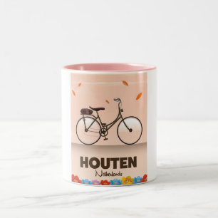 Tasse 2 Couleurs Affiche de voyage à Houten aux Pays-Bas.