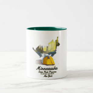 Tasse 2 Couleurs Affiche de voyage dans le parc d'État de Minnewask