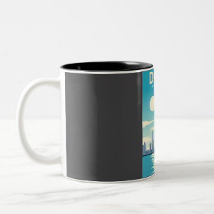 Tasse 2 Couleurs Affiche de voyage d'art vintage Dubaï