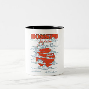 Tasse 2 Couleurs Affiche de voyage de Honshu Japon