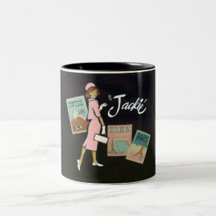 Tasse 2 Couleurs Affiche de voyage de Jackie Kennedy