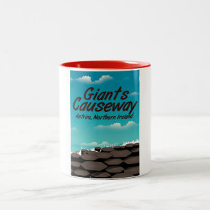 Tasse 2 Couleurs Affiche de voyage de la Chaussée des Géants d'Irla