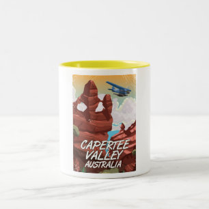 Tasse 2 Couleurs Affiche de voyage de la vallée de Capertee Austral