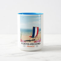 Affiche de voyage de plage à Porto-Vecchio, France