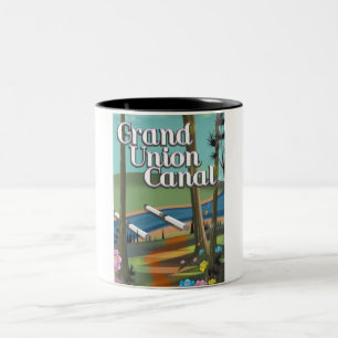 Tasse 2 Couleurs affiche de voyage du canal grand union