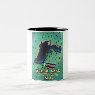 Tasse 2 Couleurs Affiche de voyage du lac Loktak, état de Manipur, 